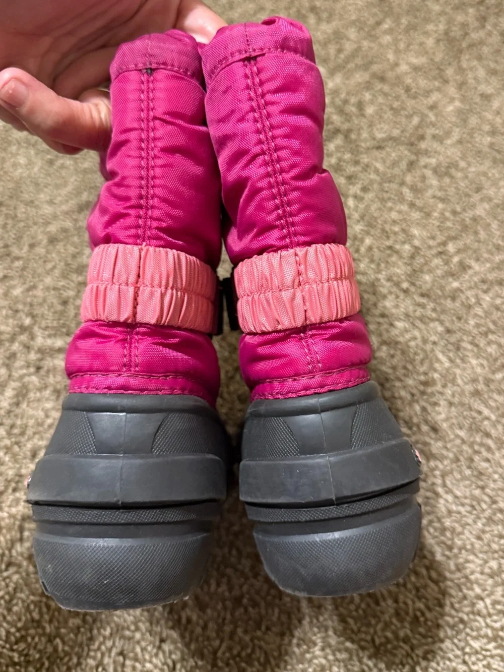 Sorel Kids Bright Pink Waterproof Snow Boots size 10
